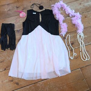 Roaring 20's Flapper Dress Sz 2XL Plus Accessories